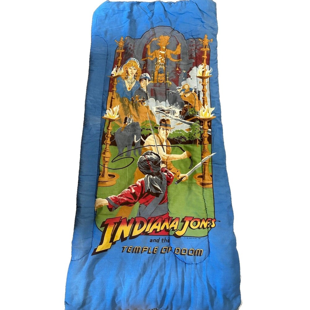 Vintage 1984 Indiana Jones And The temple Of Doom Sleeping Bag